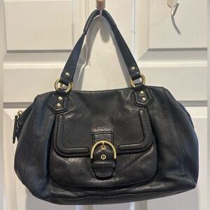 Coach Campbell Black Leather Bag